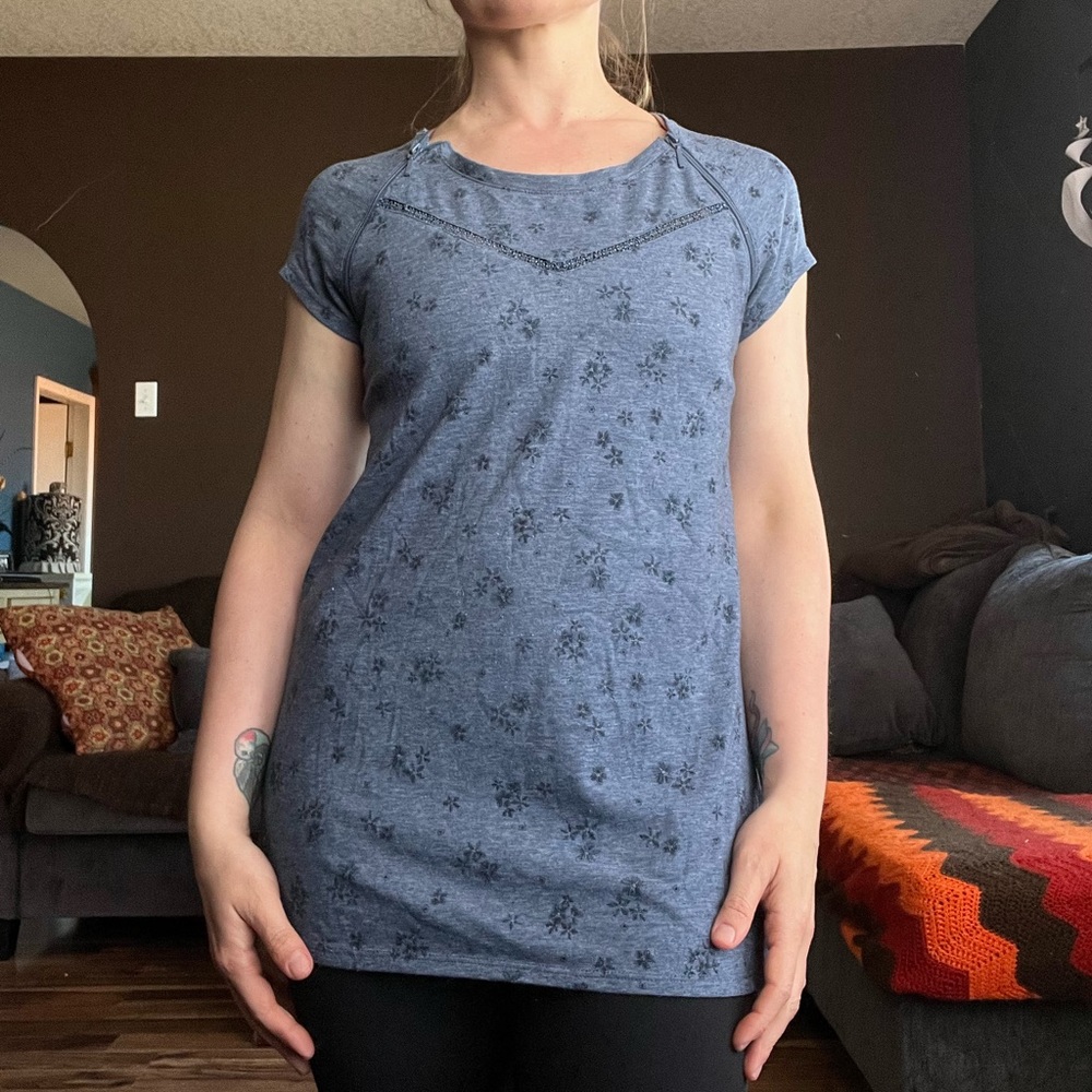 Thyme Maternity Zip-Front Nursing Top